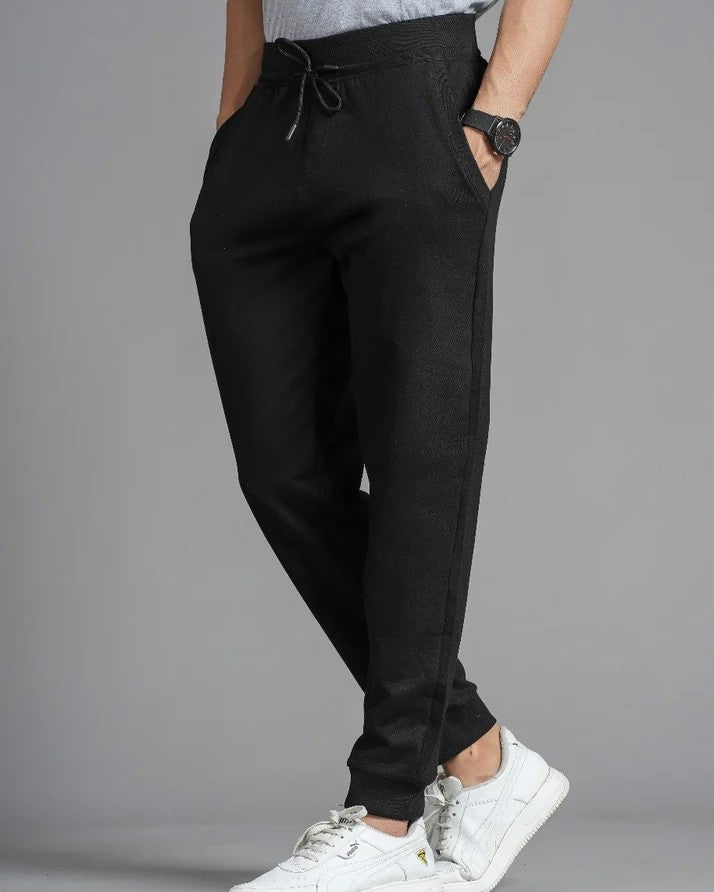 Black Cotton Joggers