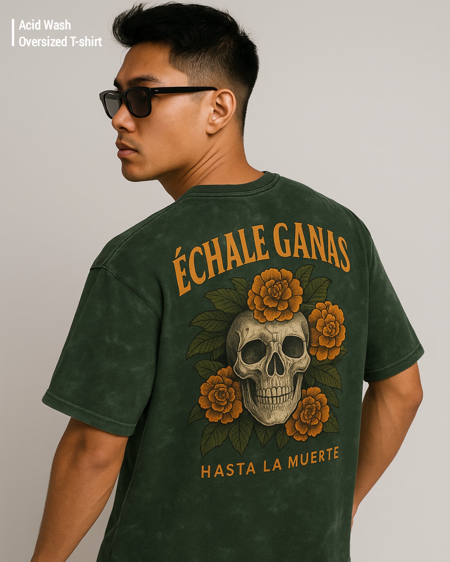 Phul skull Acid Oversized T-shirt