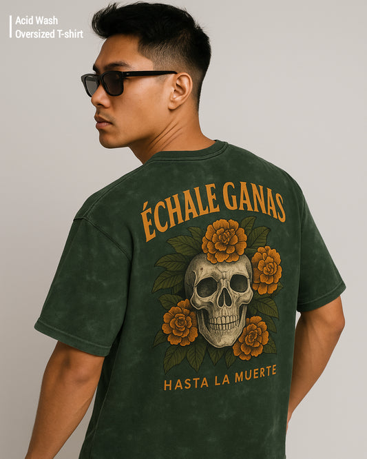 Phul skull Acid Oversized T-shirt