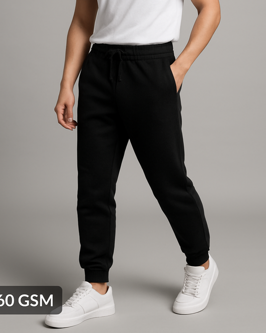 Black Cotton Joggers